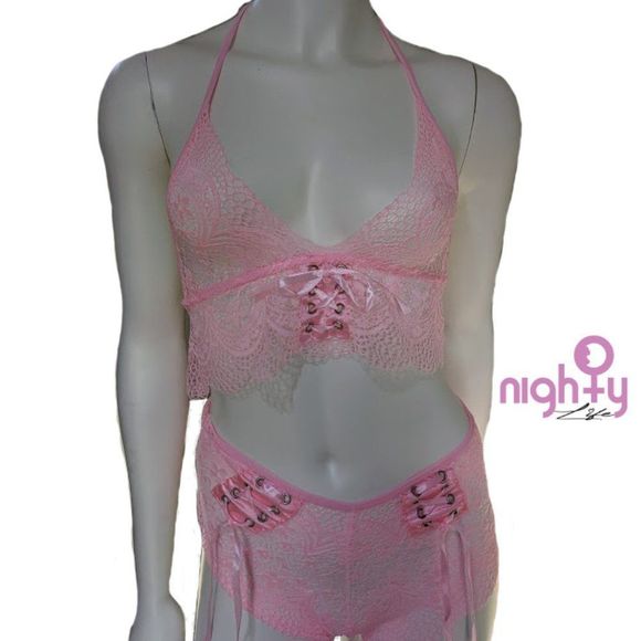 Pink Luv Bra Set Lingerie - Picture 2 of 4